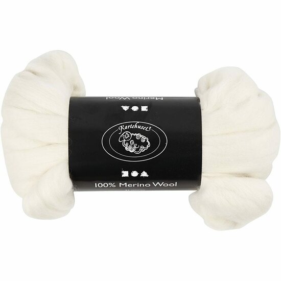 Merino Wol - Off-White - 100% Merino Garen - DIY Haken En Breien Wol - Hobby Wol Voor Projecten - Dikte 21my - Gewicht 100gr - 1 Bol