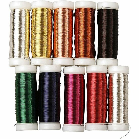 Metaaldraad Bloemendraad - Dun & Flexibel - DIY Bloemschikken, Sieraden Maken, Knutselen & Hobbyprojecten - 0,18 mm - 10x50 gr
