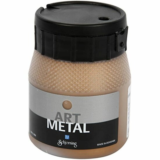 Metallic verf Ð Glanzende verf Ð Schjerning Art Metal Verf Antiek Goud Ð Antiek Gouden Metallic Verf Ð Metallic Finish Ð Hout Metaal Glas Kunststof Canvas Ð Decoratief Ð Waterbasis - Snel Drogend - Go