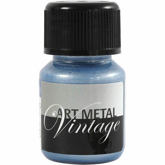 Acrylverf - Blauwe Verf - Metallic Acrylverf Parelmoer Blauw - Acrylaatverf - Acrylic paint - Metallic Hobbyverf - Knutselen en Verven - Sneldrogende Verf - 30 ml