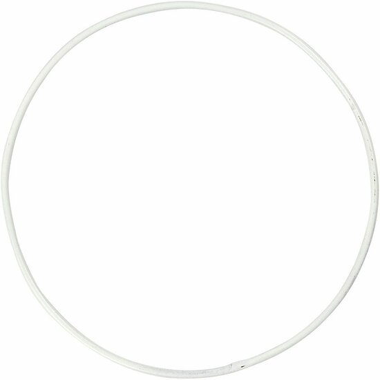 Ringen - Metalen Draadringen - DIY Bloemenkrans Ringen - Wit - Diameter: 10 cm - Dikte: 2 mm - 10 Stuks