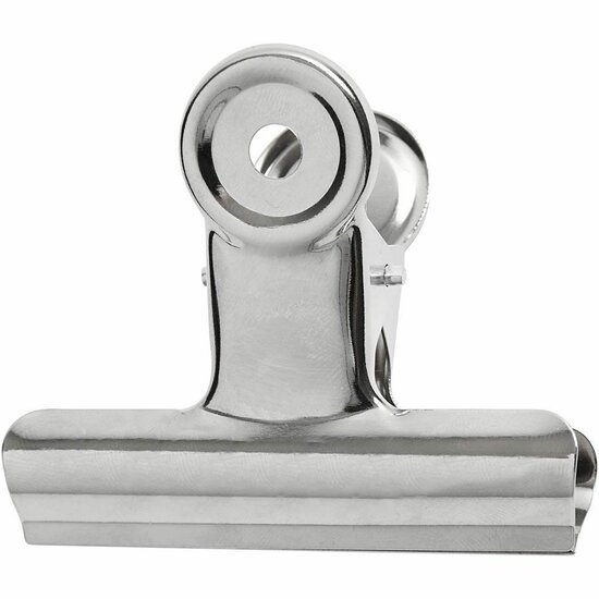 Metalen Klem Zilver - Stevige Papierklem - Geschikt voor Documenten, Tekenborden, Kunstwerken & DIY Creatieve Projecten - 7,5 cm - 6 Stuks