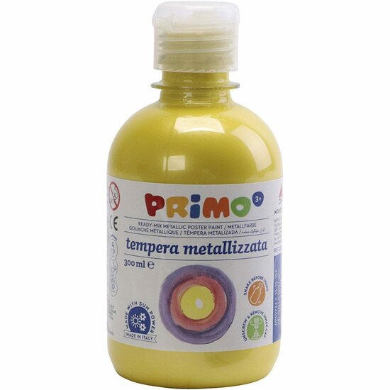 Metallic Verf - Acrylverf Metallic Geel - Metaalverf - Gele Metallic Hobbyverf - Glansverf - Shimmerverf - 300ml