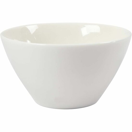 Muesli Kom Wit - Porseleinen Kom Gebakken op 1230°C - Stevige & Stijlvolle Ontbijtkom voor Dagelijks Gebruik - Hittebestendig - Geschikt voor Magnetron & Vaatwasser - 7 cm x 12,5 cm - 20 Stuks