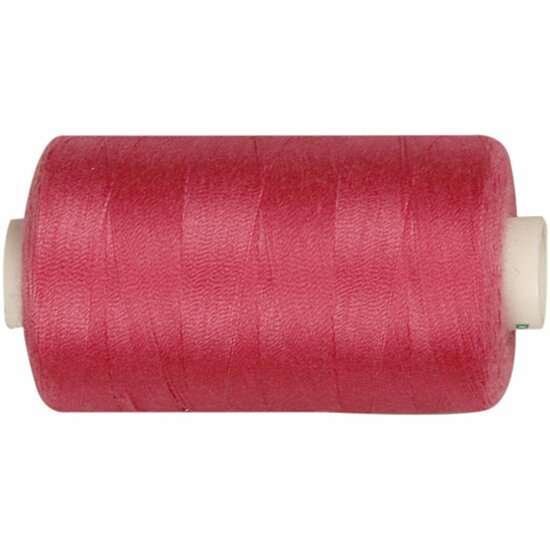 Naaigaren - Polyester Garen - DIY Textielgaren - Mode Garen - Kwaliteitsgaren Voor Stofreparaties - Handwerkgaren - Extra Sterk & Duurzaam - Roze - 1000m - 1 Klos