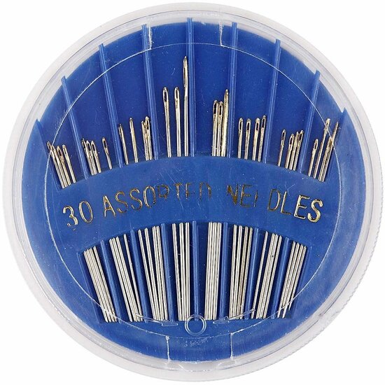 Naainaalden Set - Handnaainaalden - Hobby Naainaalden - Diverse Maten Naalden - Naaldenset Voor Stof - Fijne Naalden - Sterke Naainaalden - 3-7 L - 35-45 mm - 30 Stuks