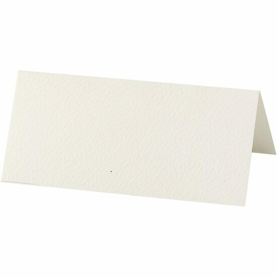 Naamkaarten - Off-White - DIY Creatieve Kaarten - Hobby Decoratie Kaarten - Voor Labels En Namen - Formaat 9x4cm - Gewicht 220gr - Set Van 20 Stuks