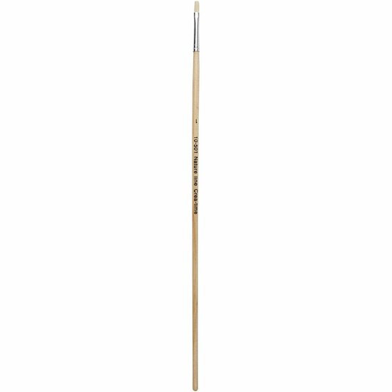 Nature Line kwasten, afm 1, L: 28 cm, B: 5 mm, lange steel, 12 stuk