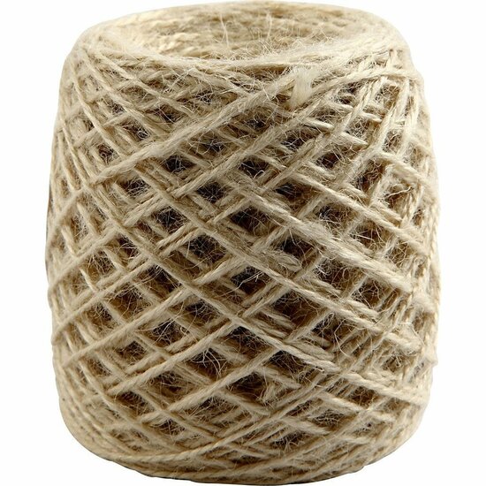 Natuurlijk Hennep Touw - Henneptouw Rustiek - DIY Knutselen & Verpakken - Stevig Bindtouw - Hobby Touw - Ecologisch Touw - Dikte 1-2 mm - 150 m - 1 Rol
