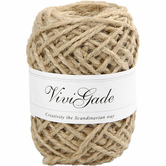 Natuurlijk Hennep Touw - Naturel Kleur - Hoge Kwaliteit & Biologisch - Geschikt voor Creatieve DIY Projecten & Tuindecoratie - 1-2 mm Dikte - 30 m - 1 Rol