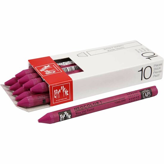 Neocolor I, crimson (090), L: 10 cm, dikte 8 mm, 10 stuk/ 1 doos