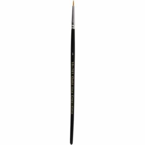 Gold Line Penselen - Professionele Verfkwasten - Nylon Haren - Acryl, Olieverf, Waterverf - Kwastenset - Kunstschilders Penselen - Rond Penseel - Afm. 1 - 17cm - 3mm - 12 Stuks