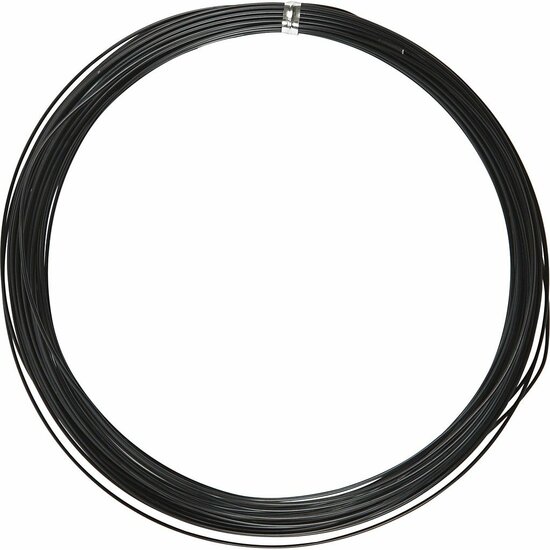 Aluminium Draad - Zwart Alu Draad - DIY Metaaldraad Voor Decoraties En Sieraden - Hobbymateriaal - Sieraden Maken - Metaaldraad Kopen - Dikte 1 mm - Lengte 16 m - 1 Rol