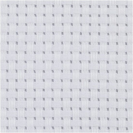 Aida, wit, afm 50x50 cm, 35 vierkanten per 10 cm, 1 stuk