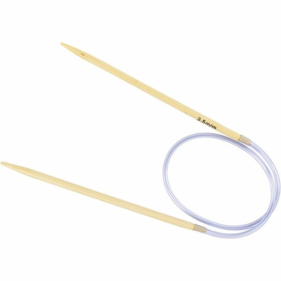 Rondbreinaalden - Bamboe Breinaalden - Breinaald met Kabel - Circular Knitting Needle - Breinaald 3,5 mm - Rondbreinaald 40 cm - 1 Set