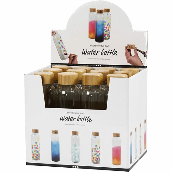 Waterfles 500 ml - 12 Stuks per Doos, 22 cm Hoog, Geschikt voor Dagelijks Gebruik