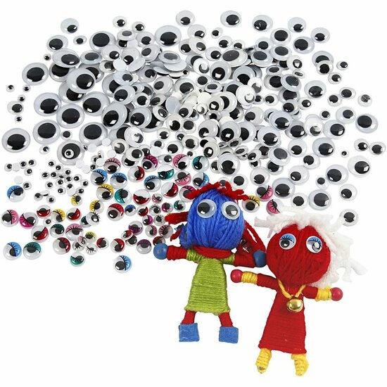 Wiebelogen - Gekleurde Wiebelogen Voor Decoratie - Bewegende Oogjes Voor Creatieve Projecten - Diverse Maten - 0,08-0,12 cm