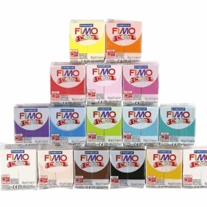 FIMO® Kids Boetseerklei - Zachte en Veilige Kinderklei - DIY Klei in Diverse Kleuren - Geschikt Voor Creatieve Projecten en Speelplezier - 42 g per pakje - 32 stuks