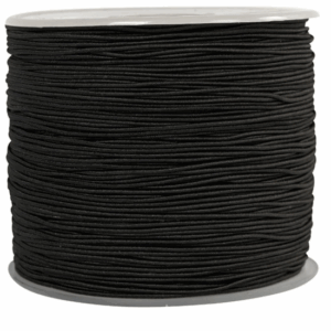 Elastisch Koord - Transparant Nylon Draad - Rekbaar Koord - DIY Koord - Elastisch Draad - Rekbaar Hobbydraad - Handwerk & Sieraden Maken - Zwart Rond Elastiek - 1mm Dikte - 250m - 1 Rol