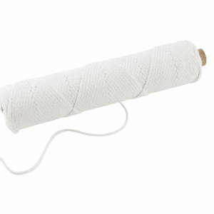 Kaarsenlont - Lont - Kaarsen Maken Lont - Kaarsenkoord - Wick - Vezeldraad - Brandkoord - Voor Pure Paraffine - Formaat 3x12 - 100 gr - 50 m Rol - Voor Hobby & Creatief Werk