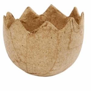 Eierschaal - Papier-Mâché Eierschaal - Witte Knutselschaal - Handgemaakte Paasschaal - Hobby Eierschaal - DIY Decoraties - Creatief Paasdecoreren - Witte Papiermaché Eierschaal - 4 cm - 8 Stuks
