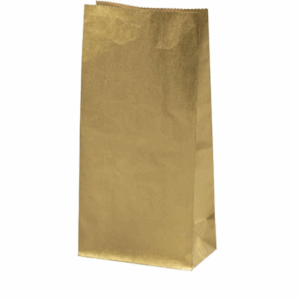 Papieren zakken, goud, H: 22.5 cm, afm 6,5x11 cm, 50 gr, 100 stuk/ 1 doos