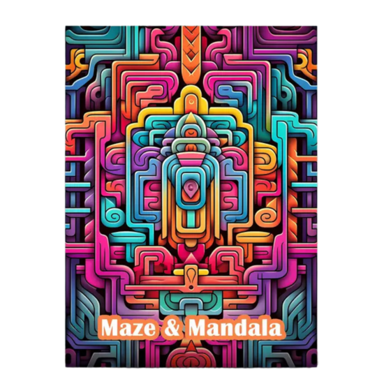 Kleurboek Mandala Doolhoven  Mandala Kleurplaten  Kleurboek Volwassenen  Creatieve Kleurboeken  Mandala Doolhof Kleurboek  Kleurboek Uitdaging  Kleurboek Met Doolhoven - A4 - 40 Kleurplaten