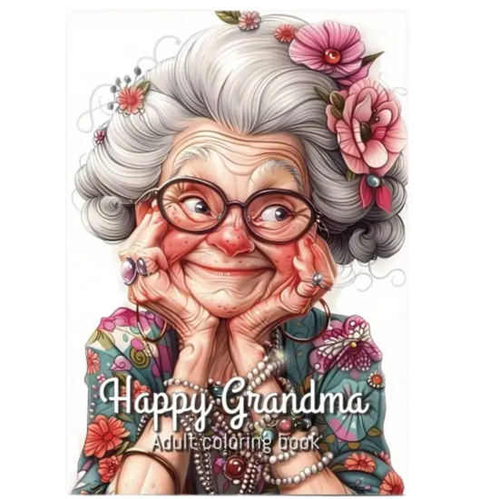 Kleurboek grappige oma  Kleurplaten oma  Kleurboek Volwassenen Oma  Lieve Oma Kleurboek  Grappige Oma Tekeningen  Humor En Lieve Kleurplaten - 20x20cm - 22 Kleurplaten
