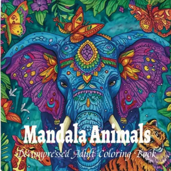 Kleurboek Dieren Mandala - Mandala Kleurplaten Dieren - Kleurboek Volwassenen Dieren - Ontspanning Mandala Patronen - Mandala Tekeningen Dieren - Animal Mandala - 20 Kleurplaten - 20x20cm