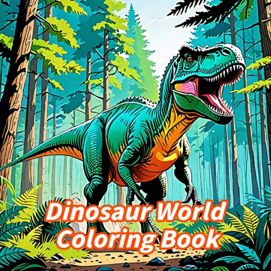 Dino Kleurboek  Kleurboek Kinderen Dinosaurus  Kleurboek Dinosaurus  Dinosaurus Kleurplaten  Kleurboek Kinderen Fantasie - 20x20cm - 22 Kleurplaten