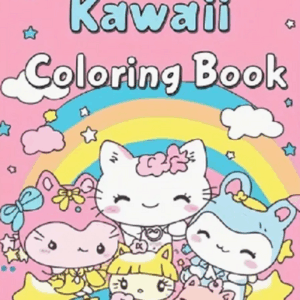 Kawaii Kleurboek - Schattige Tekeningen Kleurboek - Bold & Easy - Kleurboek Volwassenen Kinderen Tieners - Lieve Kleurplaten Kawaii Stijl - A4 - Incl. 1 Waskrijtjes