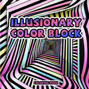 Illusionary Kleurboek - Kleurboek Volwassenen En TIeners - Optische Illusie Ontwerpen - Abstracte Vormen - Hypnotiserende Lijnen - Geometische Kleurplaten - 22x22cm - 24 Unieke Ontwerpen