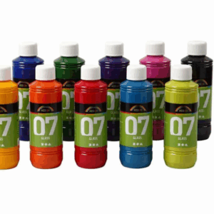 Glasverf - Porseleinverf - Diverse Kleuren - Waterbasis - Glanzend en Transparant - 250ml - Verf Set 10 Stuks - Geschikt voor Glas, Porselein, Plastic