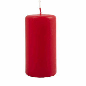 Kaarsen, H: 100 mm, d 50 mm, rood, 1x12stuk