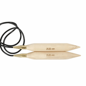 Rondbreinaalden - Houten Breinaalden - Breinaald met Kabel - Circular Knitting Needle - Breinaald 25 mm - Rondbreinaald 150 cm - 1 Set