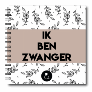 Studio Ins & Outs - Invulboek Zwangerschap Tweeling - Fotoboek & Zwangerschapsdagboek - Met 80 InvulpaginaÕs - Botanisch Sand - 21x21 cm