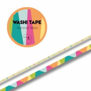 Studio Ins & Outs - Summer 2025 - Set Van 2 Washi Tapes - Masking Tape - Zomerse Kleuren & Vormen - Journaling & Scrapbooking