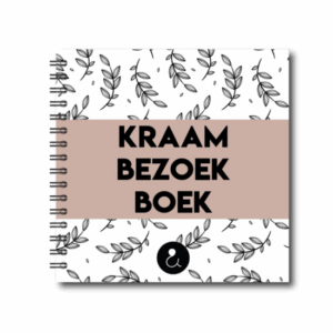 Studio Ins & Outs - Invulboek Kraamvisite - Kraambezoek Boek - Kraamboek - Kraamcadeau - 21x21cm - Sand