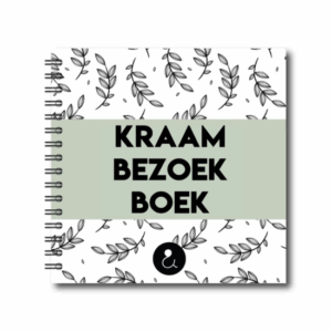 Studio Ins & Outs - Invulboek Kraamvisite - Kraambezoek Boek - Kraamboek - Kraamcadeau - 21x21cm - Groen