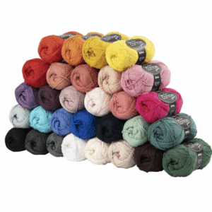 Katoengaren, diverse kleuren, afm 8/4, L: 170 m, 30x50 gr/ 1 doos