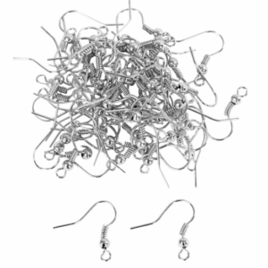 Franse Oorbelhaken - Zilveren Oorbelhaakjes - DIY Oorbelhangers - Verzilverde Oorbelhaken - Hobby Oorhaken - 925 Sterling Zilver - Zelf Sieraden Maken - Decoratieve Oorbelhaken - 18mm / 100 Stuks