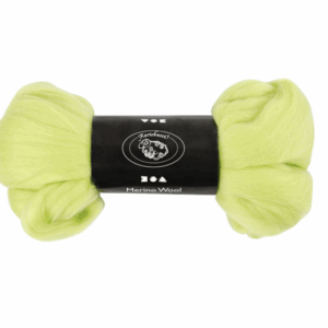 Merino Wol Lime Groen - Luxe 100% Merino Garen - Superzacht & Warm - Ideaal voor Breien, Vilten, Knutselen & Mode Projecten - 100 gr x 21 my